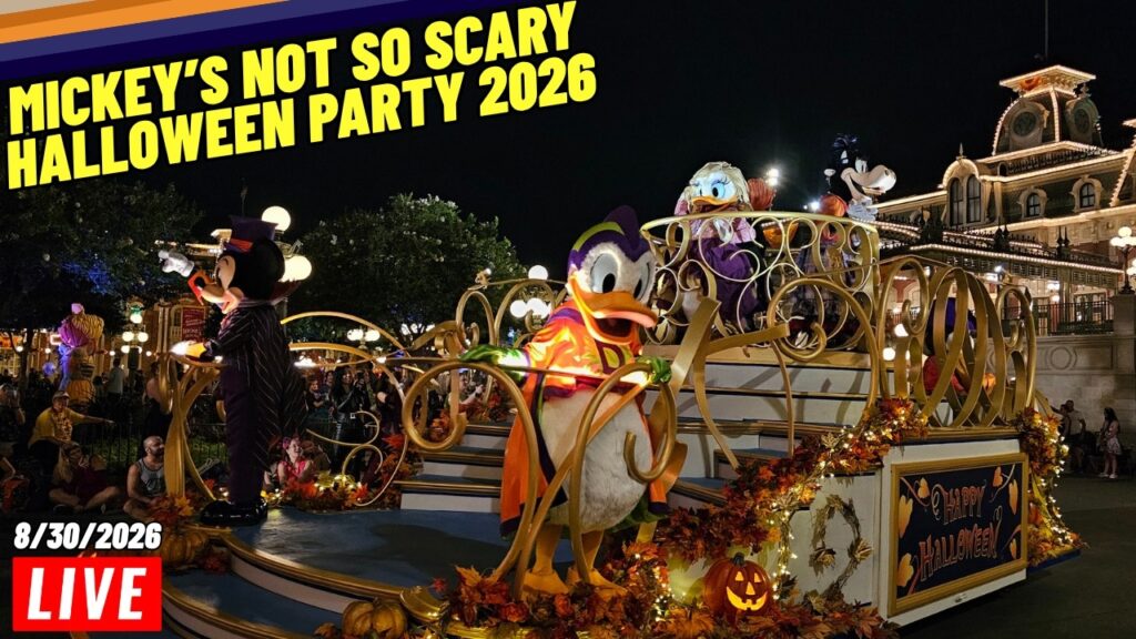 Live 2026 Mickey’s Not So Scary Halloween Party at the Magic Kingdom (Walt Disney World) — 8/30/2026