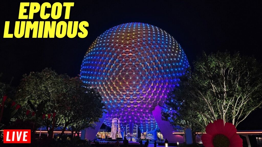 Live Epcot Wednesday: Rides and Luminous at 9pm (Walt Disney World)