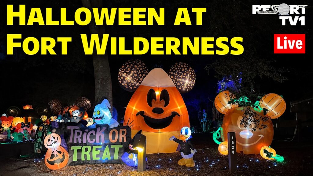 Live: Halloween at Fort Wilderness Campground 2026 – Golf Cart Live Stream – 10-28-26